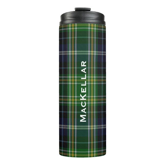 MacKellar Tartan Plaid Custom Thermal Tumbler (Front)