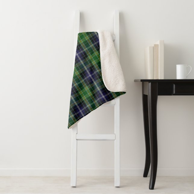 MacKellar Tartan Plaid Sherpa Fleece Blanket (In Situ)