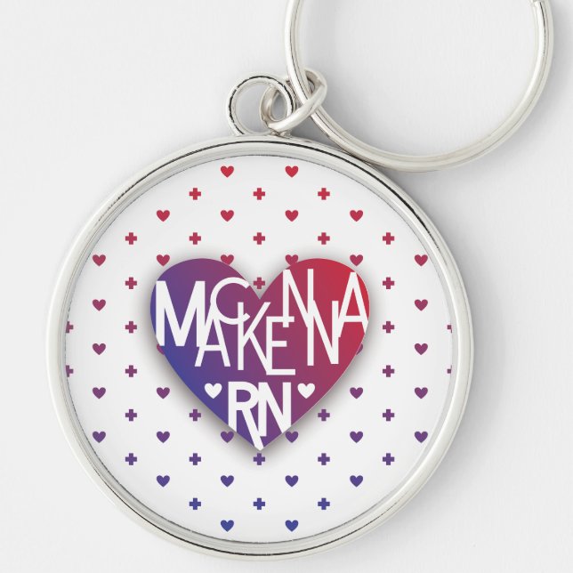 Mackenna RN Lover's Heart keychain (Front)