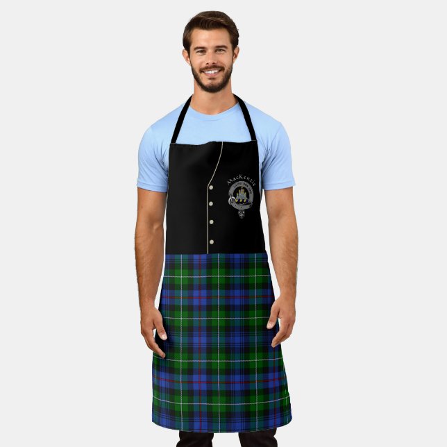 MacKenzie Clan Badge & Tartan Kilt Apron (Worn)