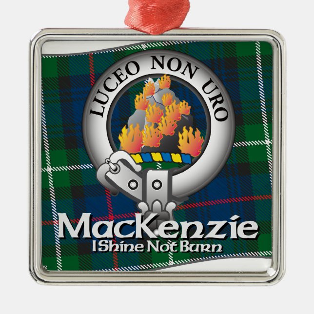 Mackenzie Clan Metal Ornament (Front)