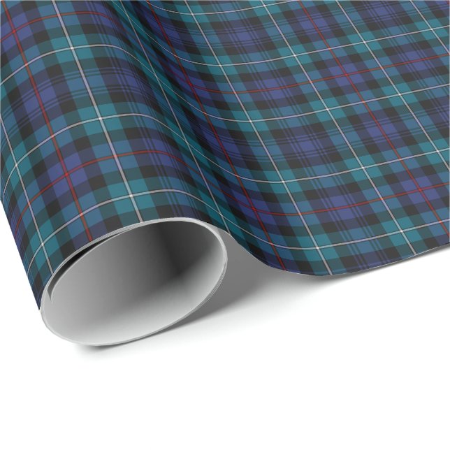 Mackenzie Clan Modern Tartan Wrapping Paper (Roll Corner)