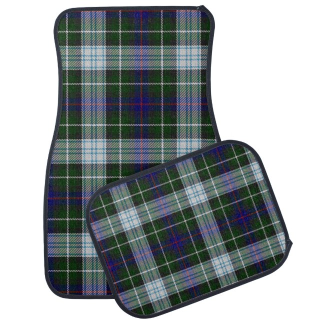 MacKenzie Clan Plaid Blue and Green Car Floor Mat (Set)