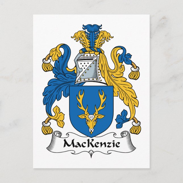 MacKenzie Family Crest Postcard (Front)