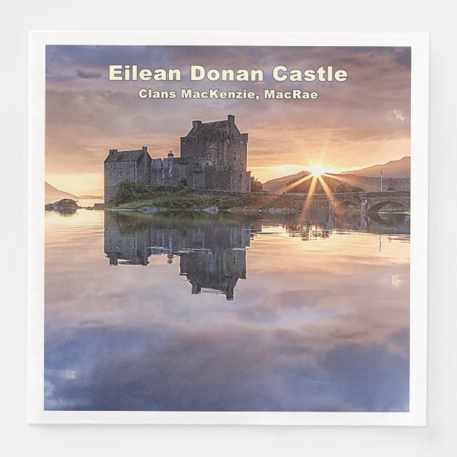 MacKenzie MacRae Clans' Eilean Donan Castle Photo Paper Dinner Napkins (Front)