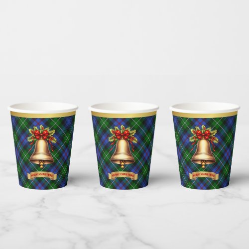 MacKenzie Personalized Tartan Christmas Paper Cups