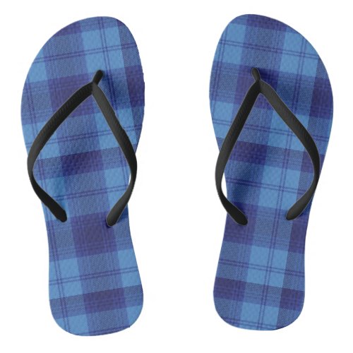 mackenzie purple tartan  christmas Scottish Scotla Flip Flops