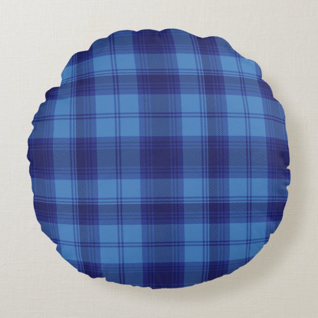 mackenzie purple tartan  christmas Scottish Scotla Round Pillow (Front)