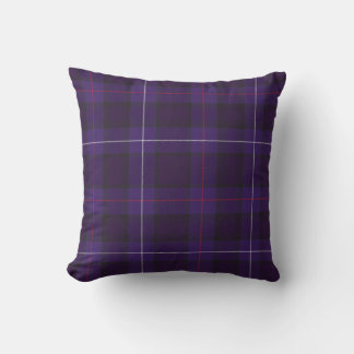 mackenzie purple tartan christmas Scottish Scotla Throw Pillow