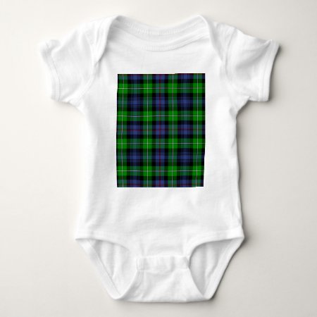 Mackenzie Tartan (aka Seaforth Highlanders Tartan) Baby Bodysuit