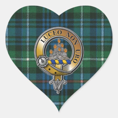 MacKenzie Tartan  Badge Heart Sticker