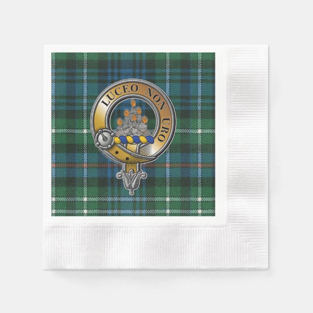 MacKenzie Tartan & Badge Napkins (Front)