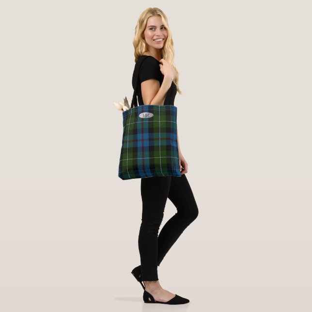 MACKENZIE TARTAN Monogrammed Tote For Her Bag (On Model)
