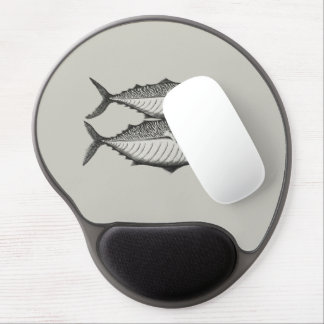 Mackerel etching mousemat gel mouse pad