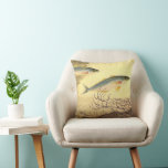 Mackerel Fish Swimming in the Ocean Throw Pillow