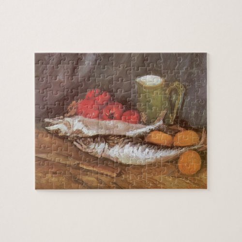 Mackerels Lemons and Tomatoes by Vincent van Gogh Jigsaw Puzzle