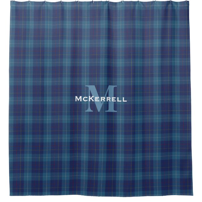 MacKerrell Clan Tartan Plaid Shower Curtain (Front)