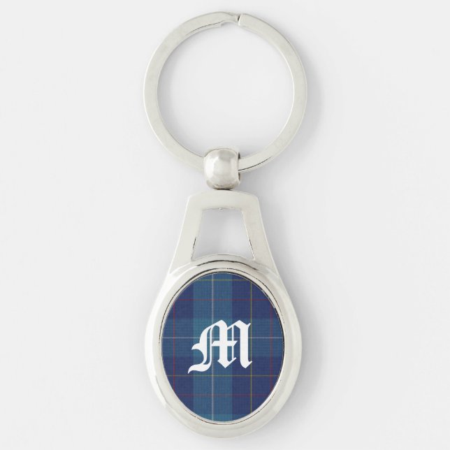 MacKerrell Plaid Monogram Key Chain (Front)