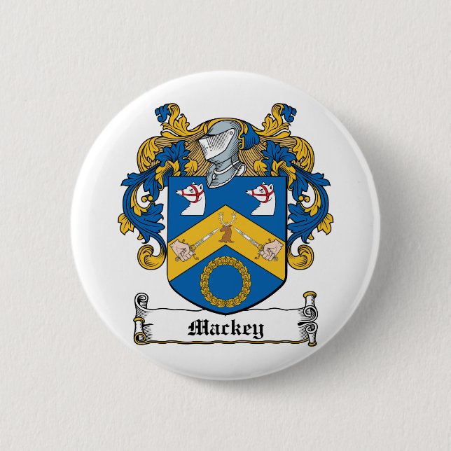 Mackey Family Crest Pinback Button (Front)