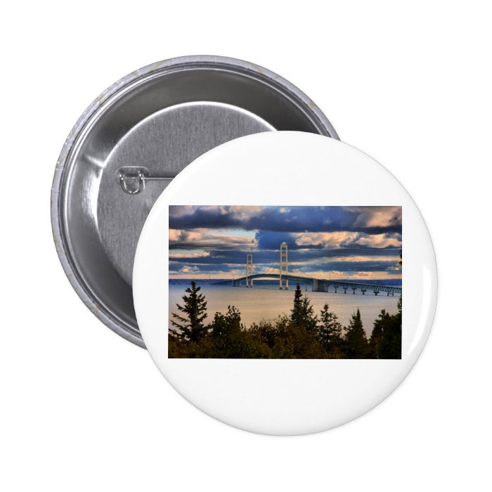 Mackinac Bridge 1060 Pinback Button