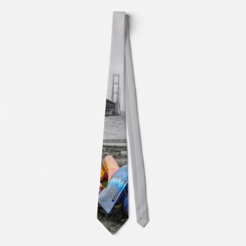 Mackinac Bridge and Canoes Select Color Tie