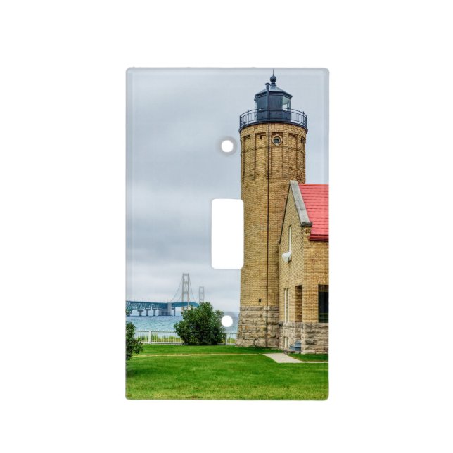 Mackinac Bridge and Lighthouse Light Switch Cover (Front)