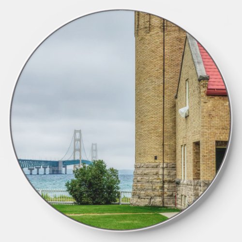Mackinac Bridge and Lighthouse Wireless Charger
