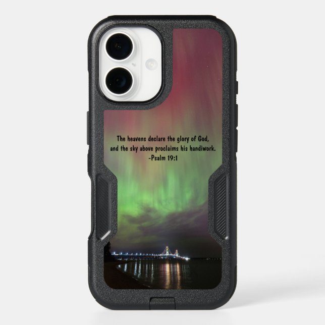 Mackinac Bridge Aurora iPhone Case (Back)