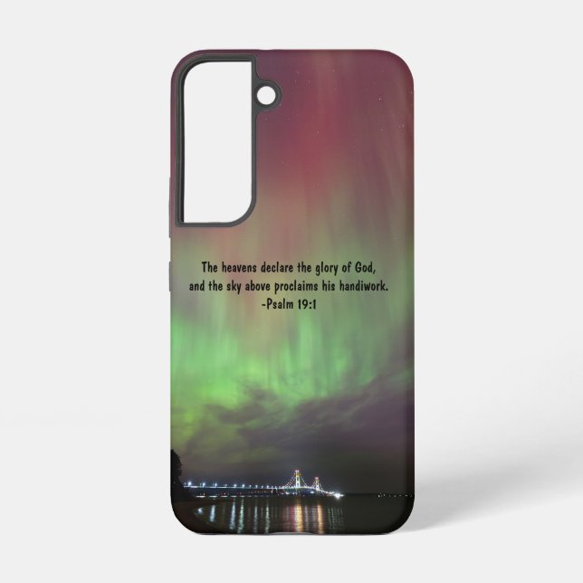 Mackinac Bridge Aurora Samsung Case (Back)