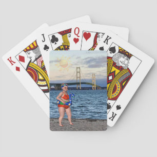 Mackinac Bridge Bathing Beauty Poker Cards