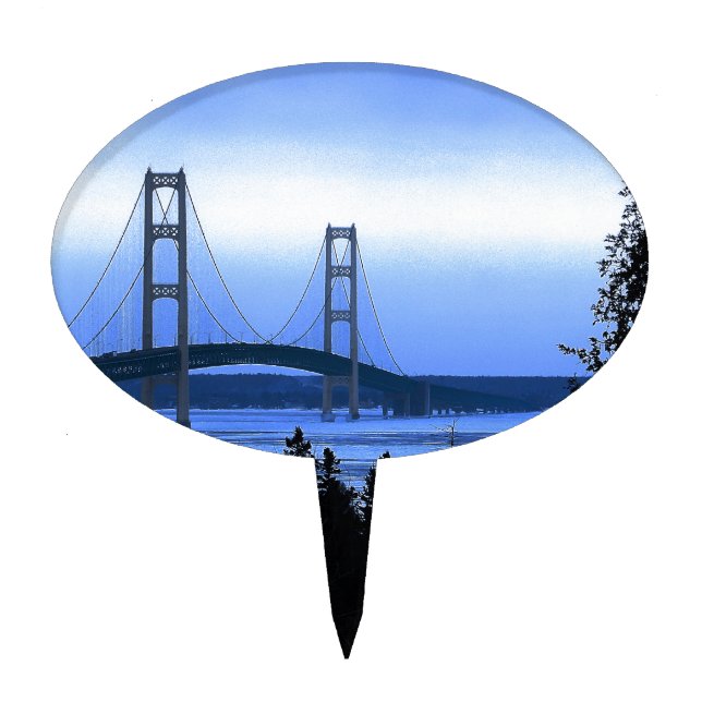 Mackinac Bridge Cake Topper (Front)