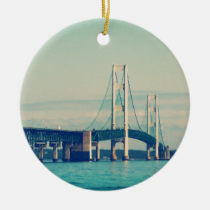 Mackinac Bridge Ceramic Ornament