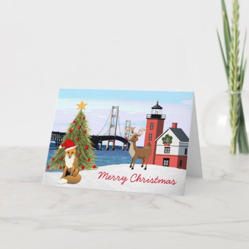Mackinac Bridge Christmas Card