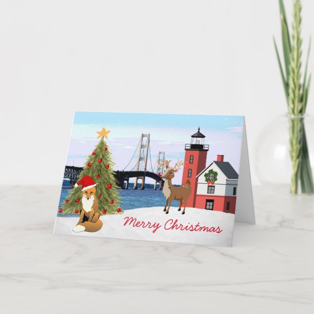 Mackinac Bridge Christmas Card (Front)