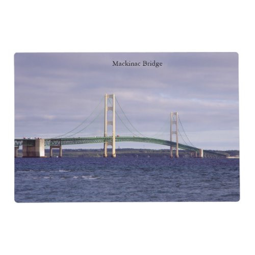 Mackinac Bridge doublesided laminated placemat