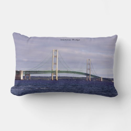 Mackinac Bridge doublesided lumbar pillow