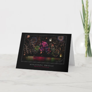 Mackinac Bridge Fireworks Card