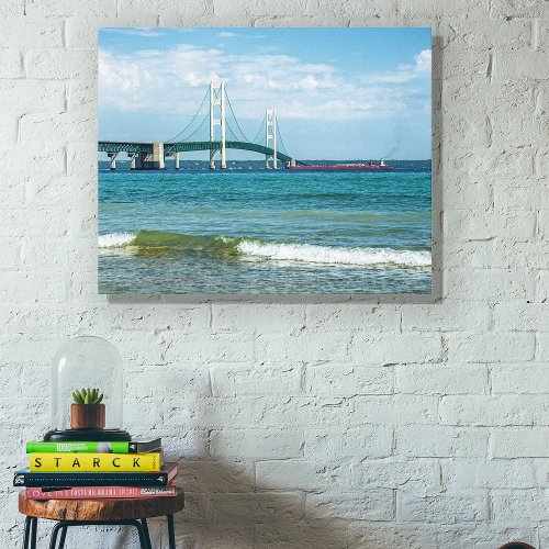 Mackinac Bridge in Summer Canvas Print