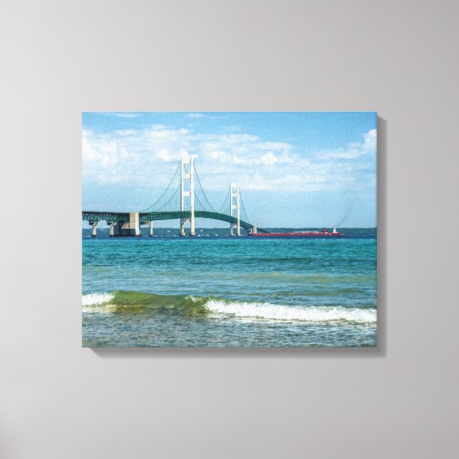 Mackinac Bridge in Summer Canvas Print (Front)