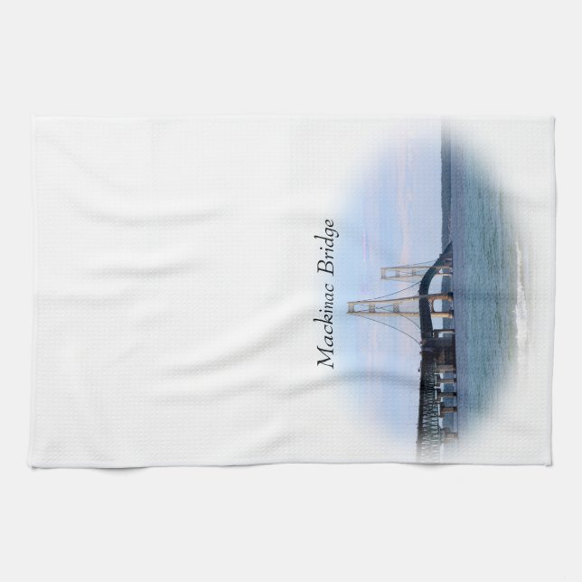 Mackinac Bridge Kitchen Towel (Horizontal)