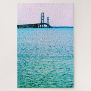 Mackinac Bridge - Lake Michigan - 20x30 - 1014 pcs Jigsaw Puzzle