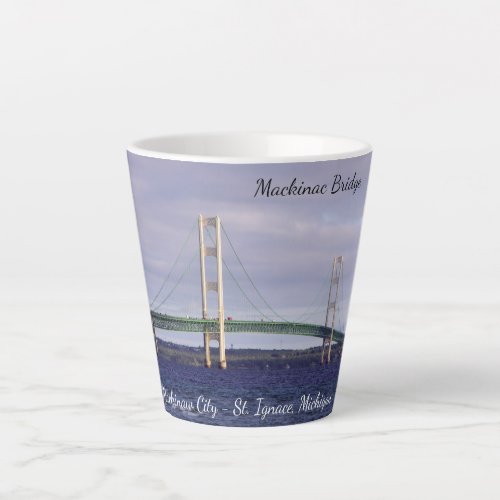 Mackinac Bridge latte mug