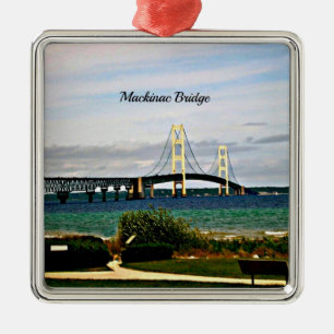 Mackinac Bridge, Mackinac Island Metal Ornament