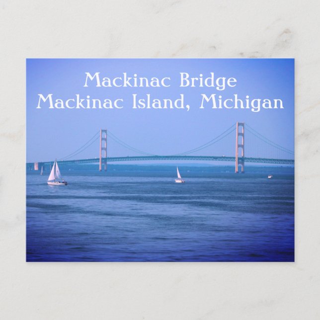 Mackinac Bridge Mackinac Island Michigan Postcard (Front)