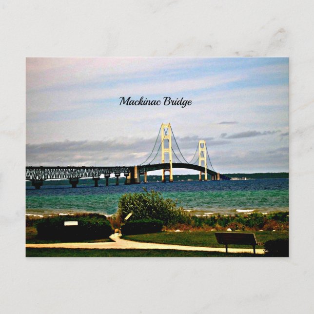 Mackinac Bridge, Mackinac Island Postcard (Front)