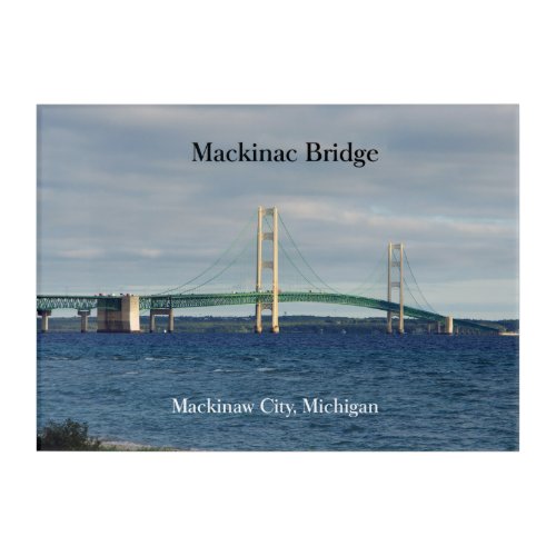 Mackinac Bridge Mackinaw City acrylic wall art