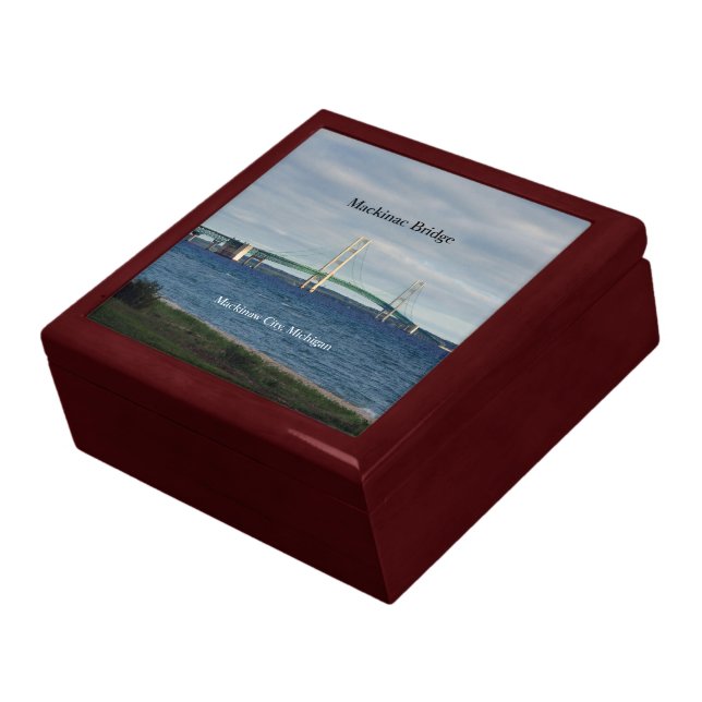 Mackinac Bridge Mackinaw City keepsake box (Side)