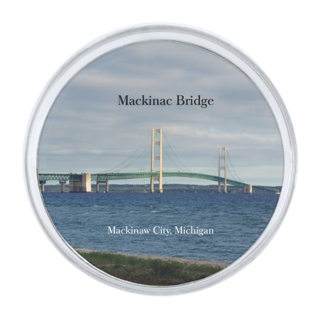 Mackinac Bridge Mackinaw City lapel pin (Front)