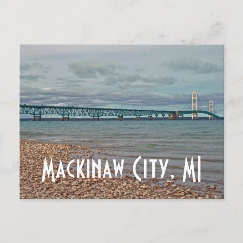 Mackinac Bridge Mackinaw City MI Postcard