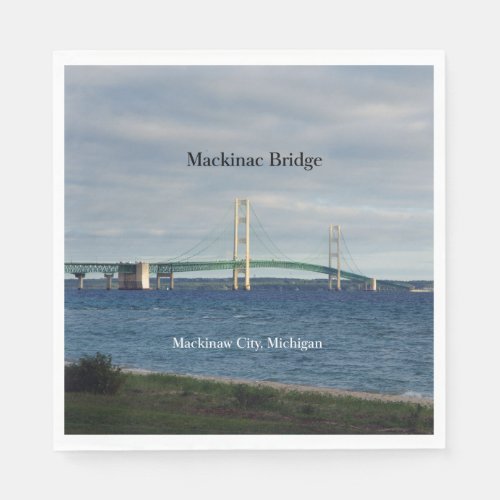 Mackinac Bridge Mackinaw City paper napkins
